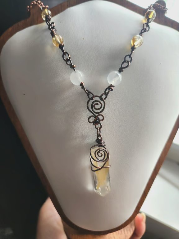 Golden healer Gemstone necklace 