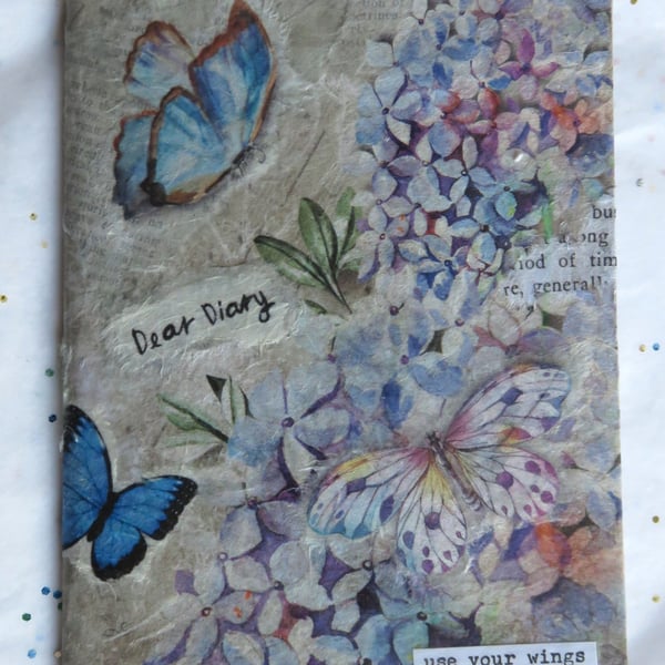 A6 Notebook Hydrangea Collage