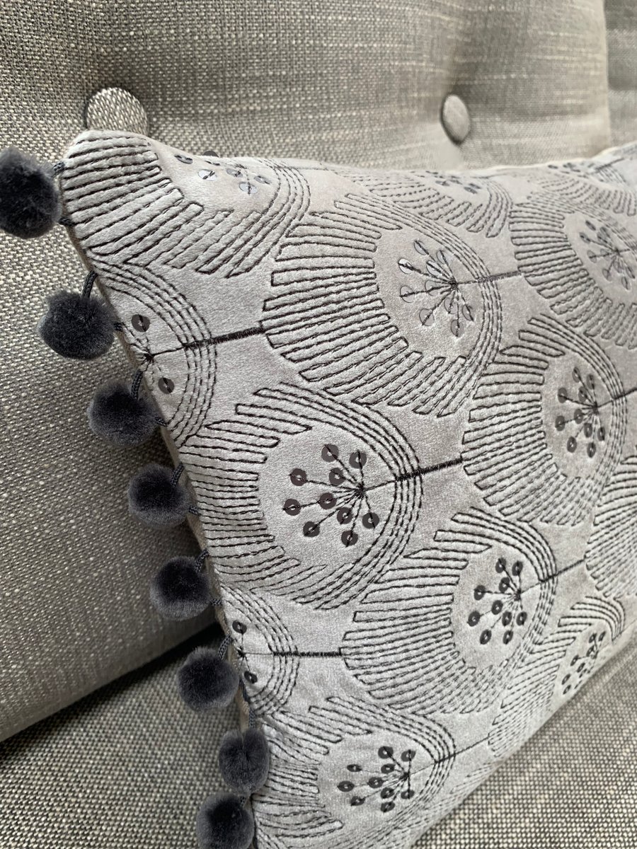 Sequinned Velvet Cushion Cover