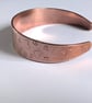 Copper Hand Stamped Hearts Cuff - Image 3