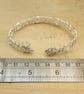 Adjustable Wire wrap Clear Quartz cuff bracelet. April Birthstone - Image 4