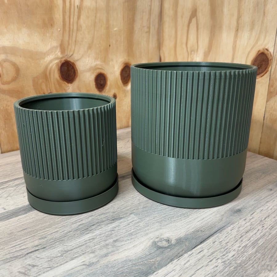 Industrial Plant Pot and Tray