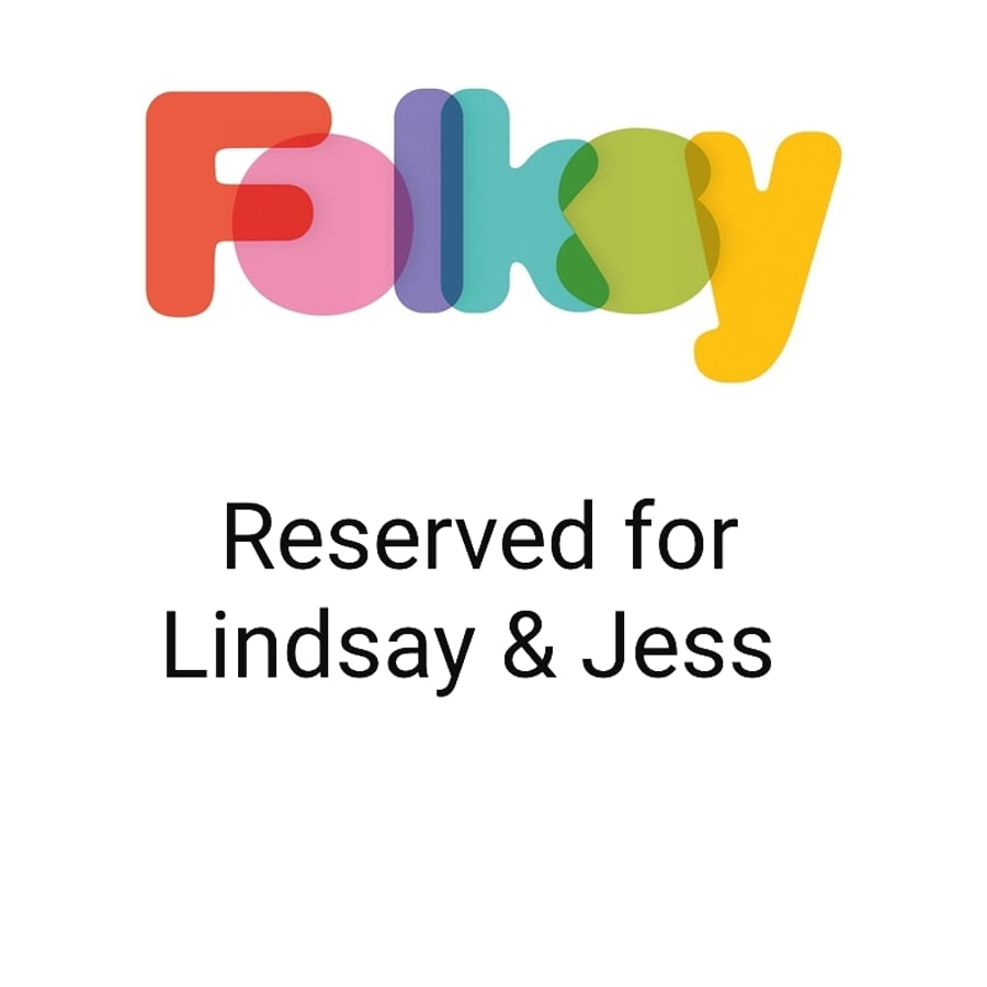 Reserved for Lindsay & Jess 
