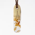 Wood and Resin Pendant Necklace 
