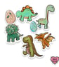 Hand drawn Dinosaur sticker set - Image 1
