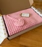 New Handmade Baby Blanket – Soft Pink– Premium Aran