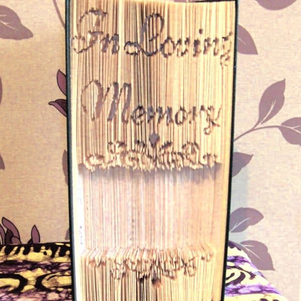 In Loving Memory Photo Frame CUT & FOLD Book Folding Pattern - EMAILED PDF 