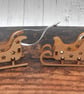 Mini Wooden Sleigh Christmas Decoration, Santa Sleigh Ornament - Image 5