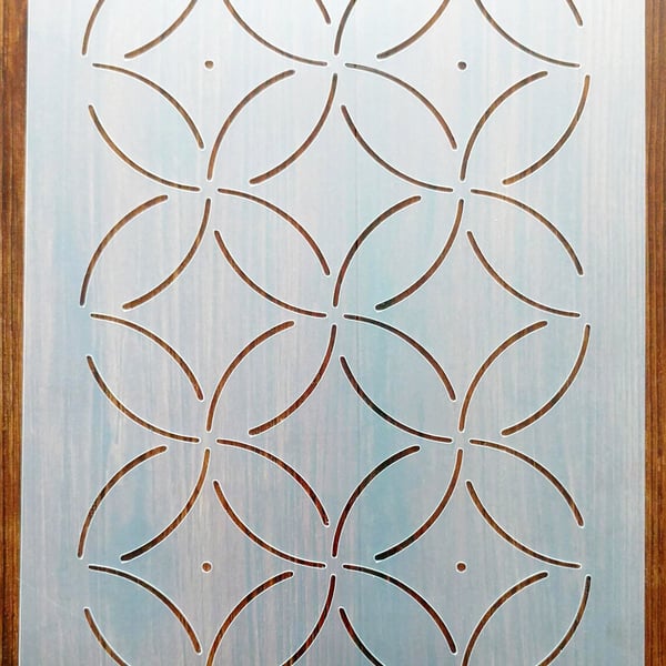 Circles Quilting Sashiko A4 Stencil Mask Reusable PP Sheet for Arts & Crafts