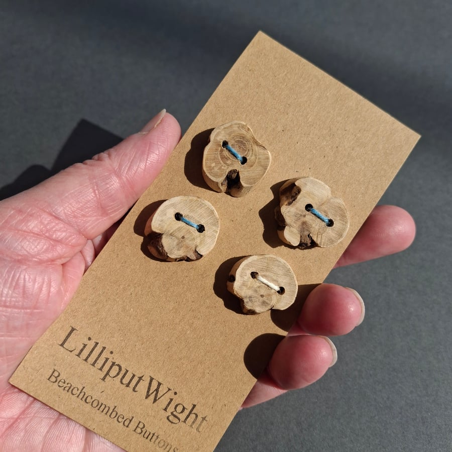 Set of Four Beachcombed Buttons