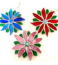 Blue Flower Stained Glass Suncatcher Green Bright - Image 9
