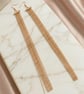 Extra Long Mixed Metal Tassel Earrings 22cm - Image 3