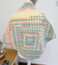 Granny Square Cardigan Shrug, UK Size 12-14