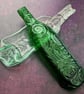 Handmade Fused Glass Recycled Wine Bottle Spiral Pattern Dish - Slumped Bottle - Image 8