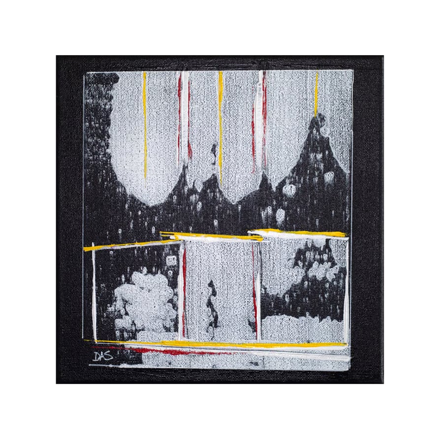 'Little Boxes' Abstract Acrylic Painting on Canvas