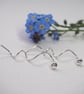 Minimalist silver threader stud earrings, spiral twist earring studs
