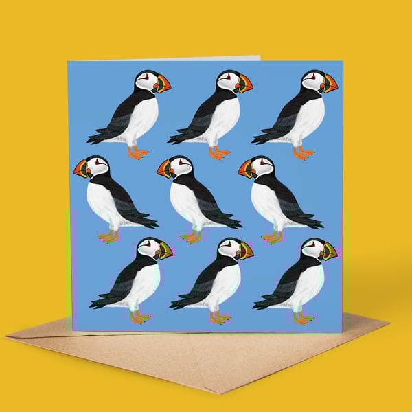 Puffin Greeting Card, Blank Card, Any Occasion, Puffin Bird Card