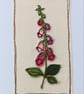 Embroidered Foxglove General Greeting Card - Image 2