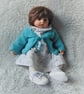 Hand Knitted Baby Jacket, Unisex Baby Cardigan, Tie-Front Baby Cardy, 0-3 Months - Image 6