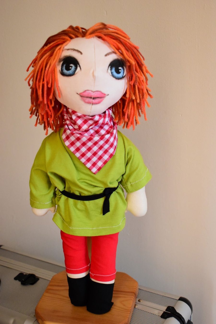 Red headed handmade doll