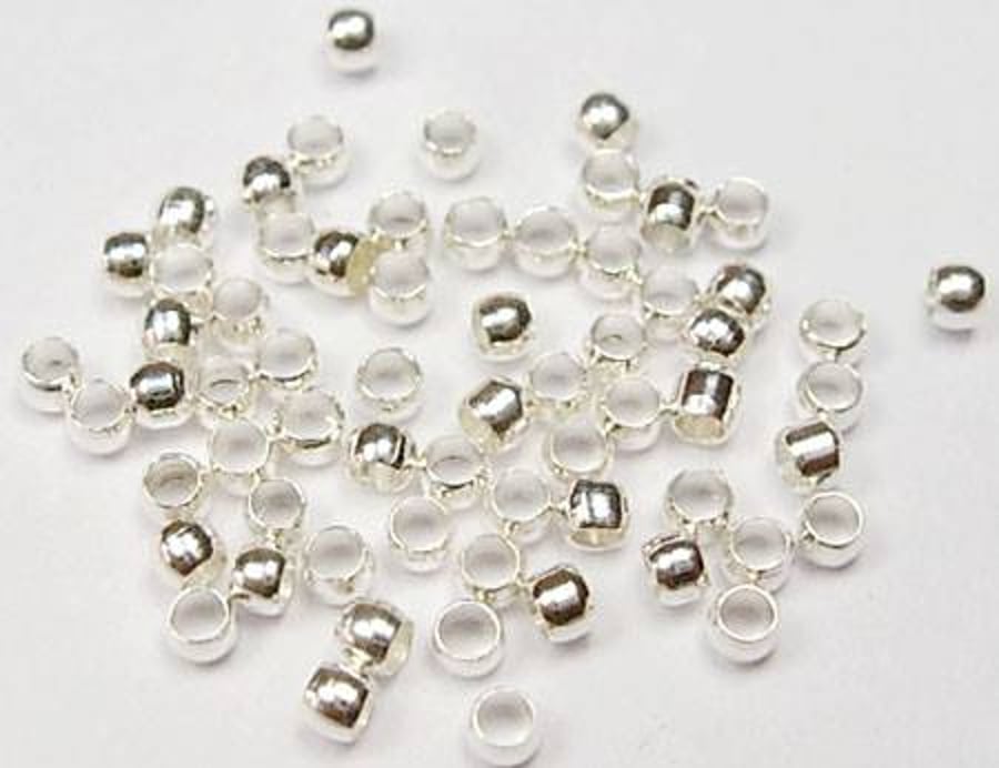 Silver Crimp Beads 