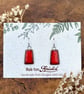Handmade Lava Red Ceramic Earrings - Bristol Foraged Clay - Image 6