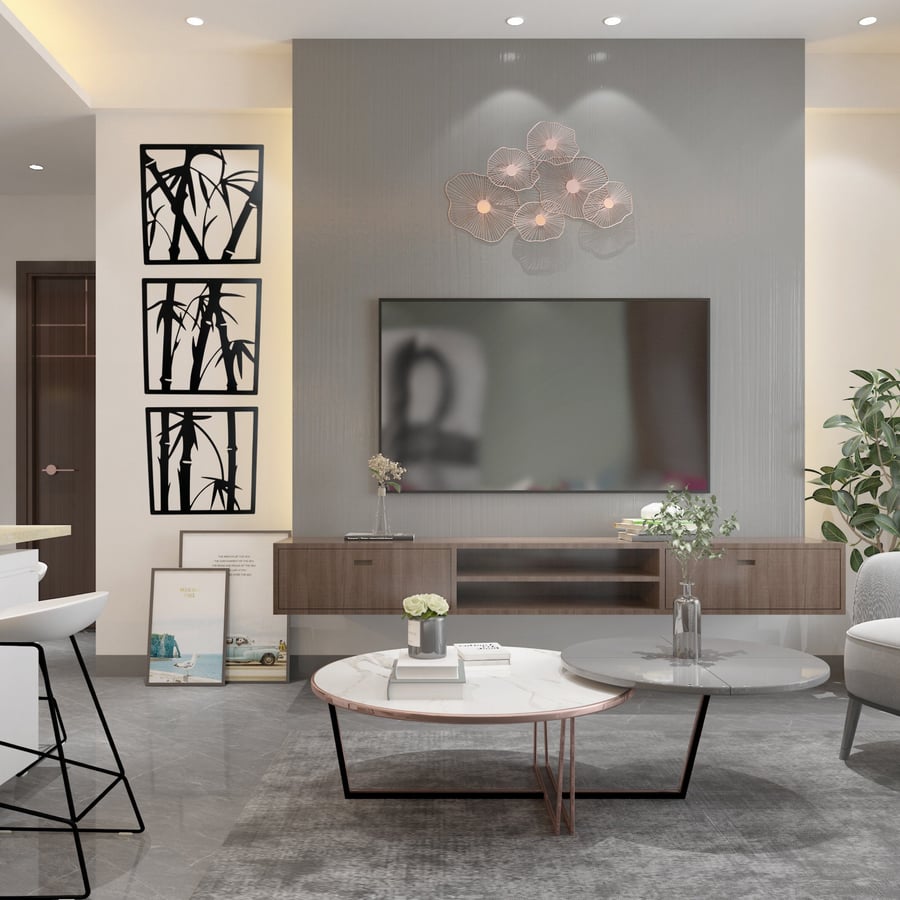 Bamboo Wall Decor Wall Art Metal wall Decor Metal forest Wall Decor 3 panel set 