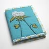 Notebook with hand embroidered clover