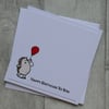 Hedgehog with Red Balloon - Happy Birthday To You - Birthday Card