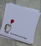 Hedgehog with Red Balloon - Happy Birthday To You - Birthday Card - Image 1