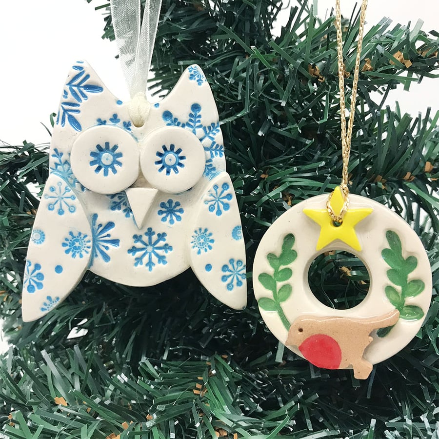 Drunken birds set of pottery decorations set 3 seconds