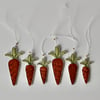 'Carrot Hanging Decorations One' - Pack of Six