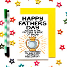 Funny Football Father's Day Card For Dad From Daughter, Son, Stepchildren