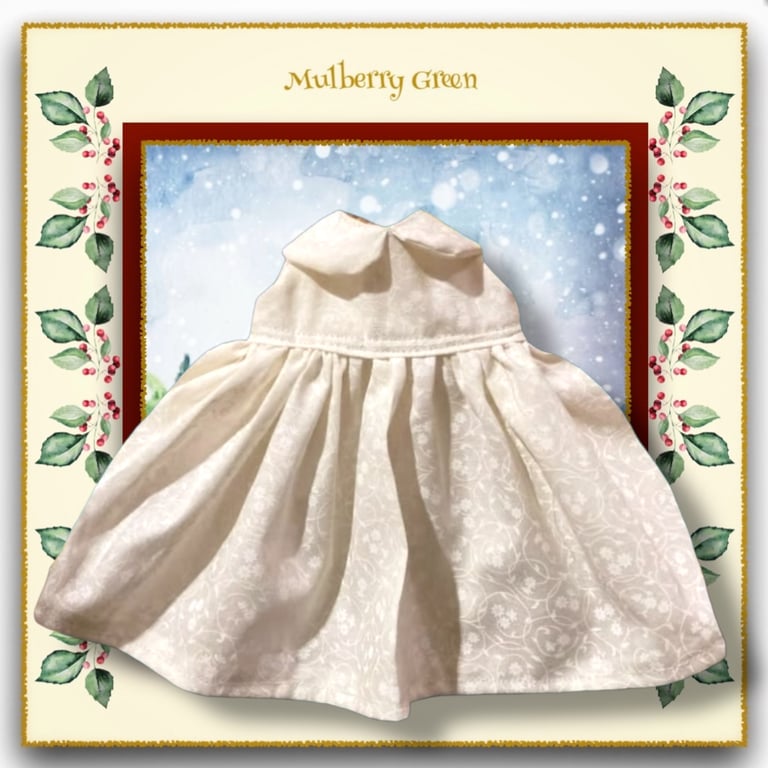 Cream Floral Patterned Dress 