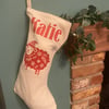 Sheep themed personalised Christmas Stocking