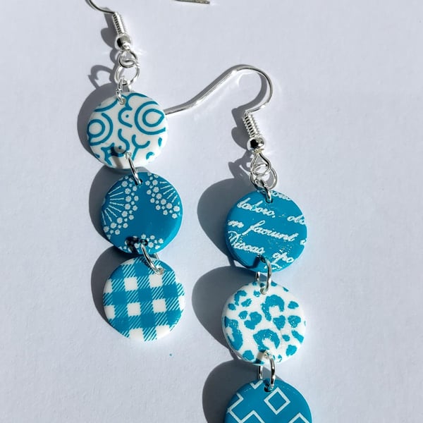 Turquoise disc earrings