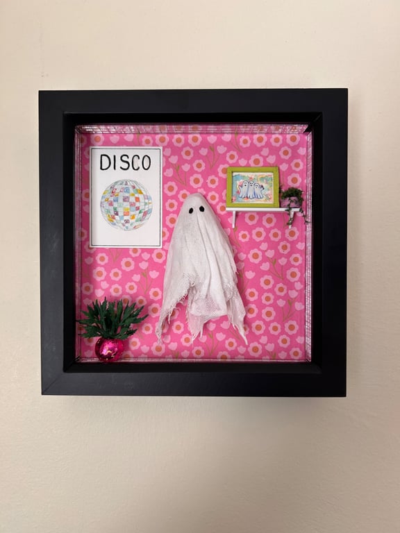 'Disco Ghost' Shadow Box wall art