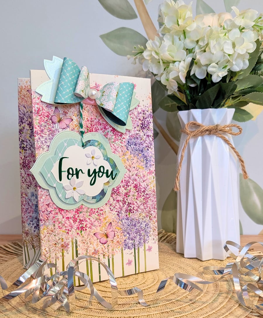 Green Patchwork Personalised Gift Tags and Bows