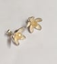 Flower studs made from Silver and set with a 6 mm Citrine bead - Image 2