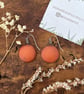 Handmade Ceramic Drop Earrings: Bright Emerald Green Glazed Clay, Hypoallergenic - Image 9