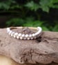 White Howlite Macrame Bracelet, Gemstone beaded bracelet  - Image 7