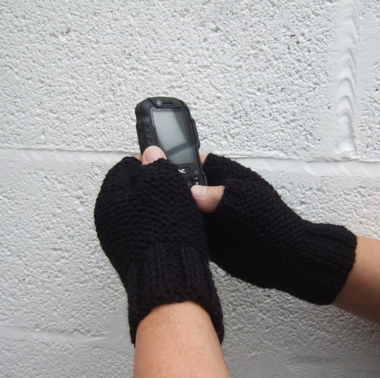 One Size, Black) FLOSO Unisex Magic Gloves On