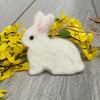 Cream Needle Felted Bunny