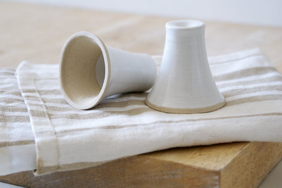 Made to order - Set of two fluted bathroom light pulls in your choice of colour