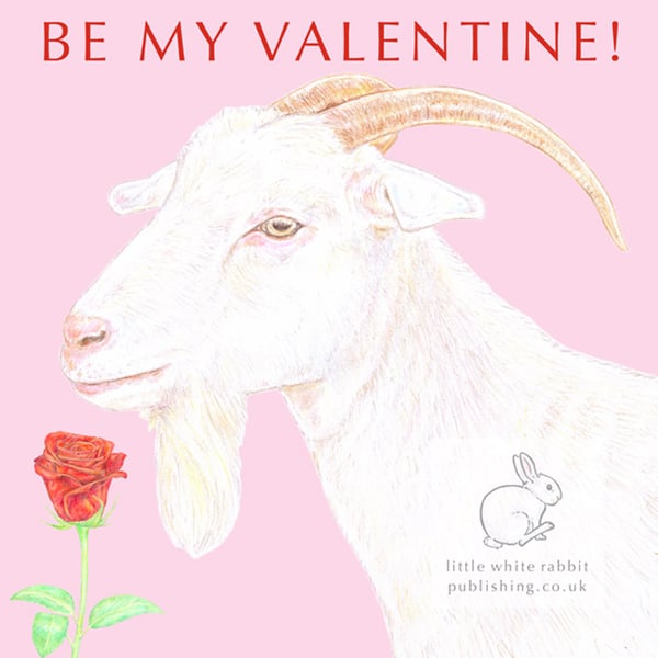 White Goat - Valentine Card