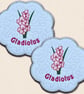 Gladiolus Candle Coaster - Embroidered August Birth Flower Decor - Image 3