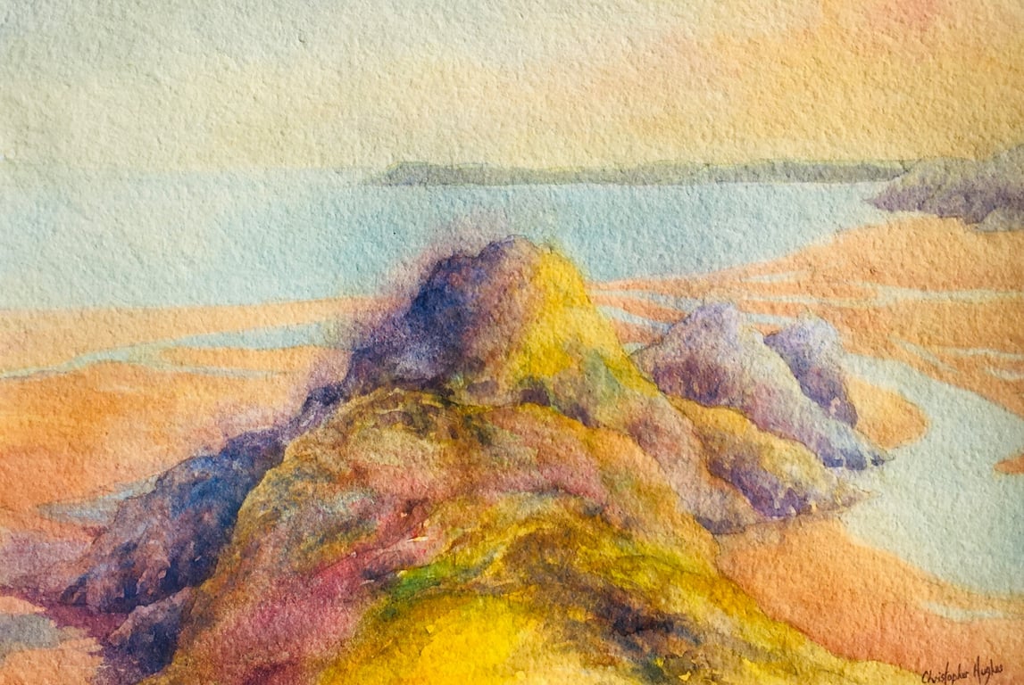 The Gower . Three Cliffs Bay . Signed Special Edition Print 