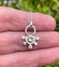 Sterling silver and citrine pendant and chain, citrine Rana necklace - Image 5