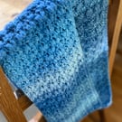 All Blues Long Crochet Scarf