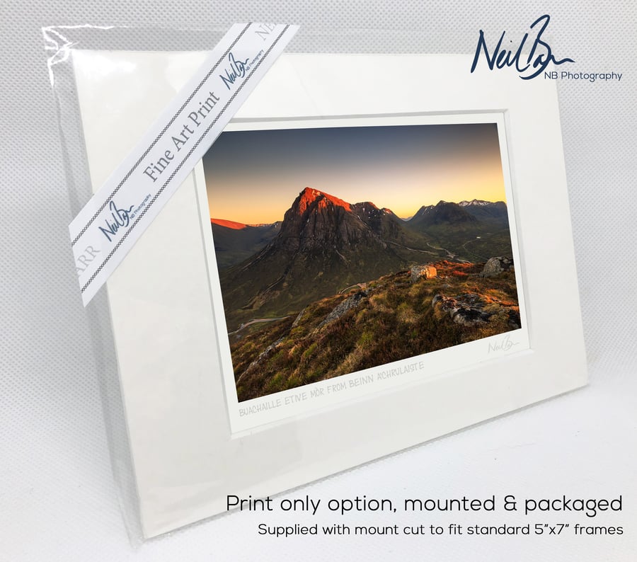 Buachaille Etive Mor, Glen Coe, Scotland - A6 (7" x 5") Unframed Print